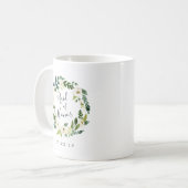 Alabaster Floral Wreath Maid of Honor Coffee Mug (Front Left)
