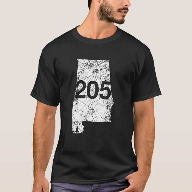 Alabaster Hoover Birmingham Area Code 205 Shirt, A T-Shirt (Front)