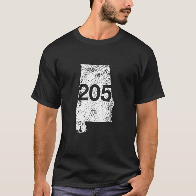 Alabaster Hoover Birmingham Area Code 205 Shirt, A T-Shirt (Front)