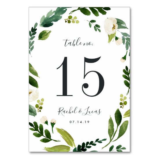 Alabaster | Personalized Table Number Card