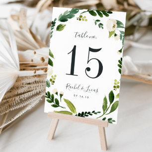 Alabaster Personalized Table Number Card