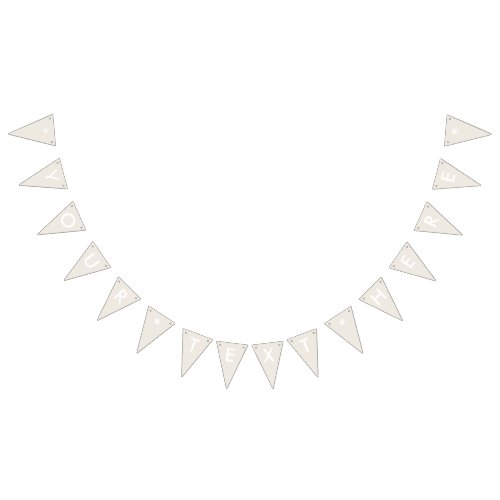 Alabaster Solid Color Customize It Bunting Flags