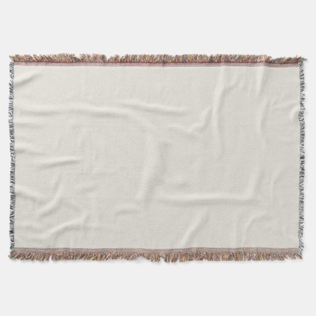 Alabaster (solid color)  throw blanket (Front)