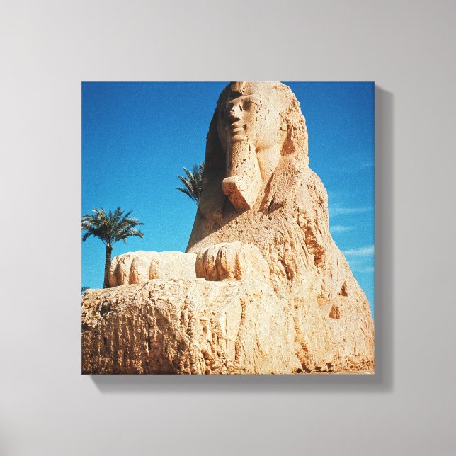Alabaster Sphinx, New Kingdom Canvas Print (Front)