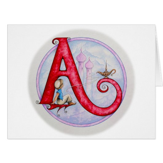Aladdin, A lamp, A wish Cards (Front Horizontal)