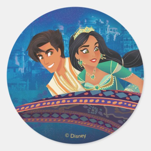 Aladdin  A Whole New World Classic Round Sticker