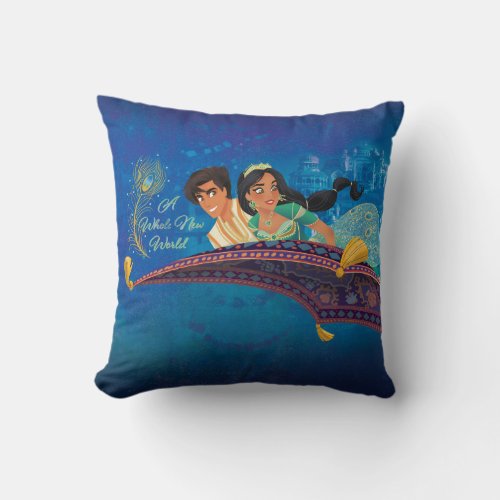 Aladdin  A Whole New World Throw Pillow