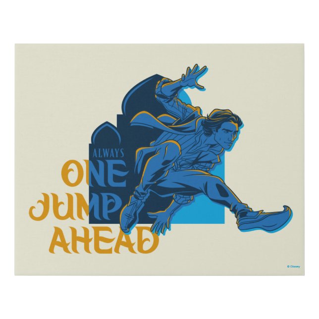 Aladdin | Always One Jump Ahead Faux Canvas Print (Front)