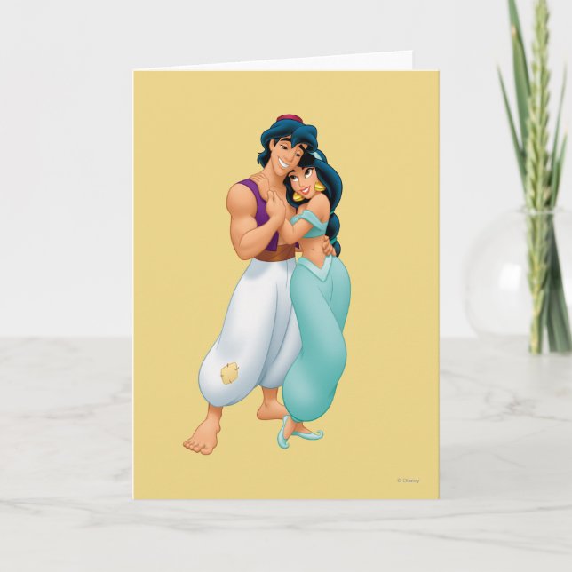 Aladdin and Jasmine Hugging 2 Card (Front)