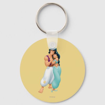 Aladdin and Jasmine Hugging 2 Keychain