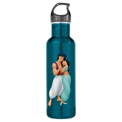 Disney Aladdin Princess Jasmine 20 oz. Plastic Curved Water Bottle with  Screw Top