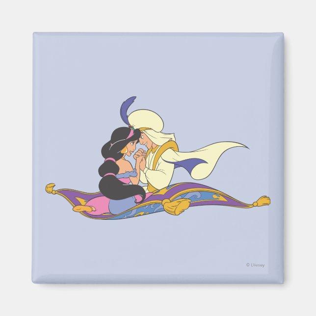 Aladdin and Jasmine on Magic Carpet Magnet (Front)