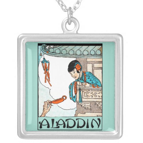 Aladdin Chinese Vintage Magic Lantern  Silver Plated Necklace