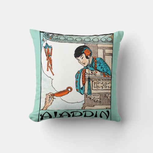 Aladdin Chinese Vintage Magic Lantern  Throw Pillow