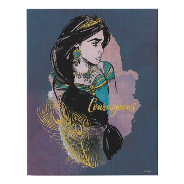 Aladdin | Courageous Jasmine Faux Canvas Print (Front)