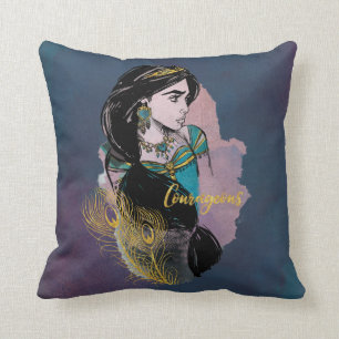Aladdin Courageous Jasmine Throw Pillow
