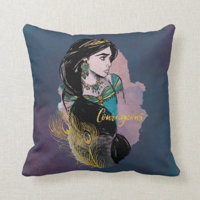 Aladdin | Courageous Jasmine Throw Pillow