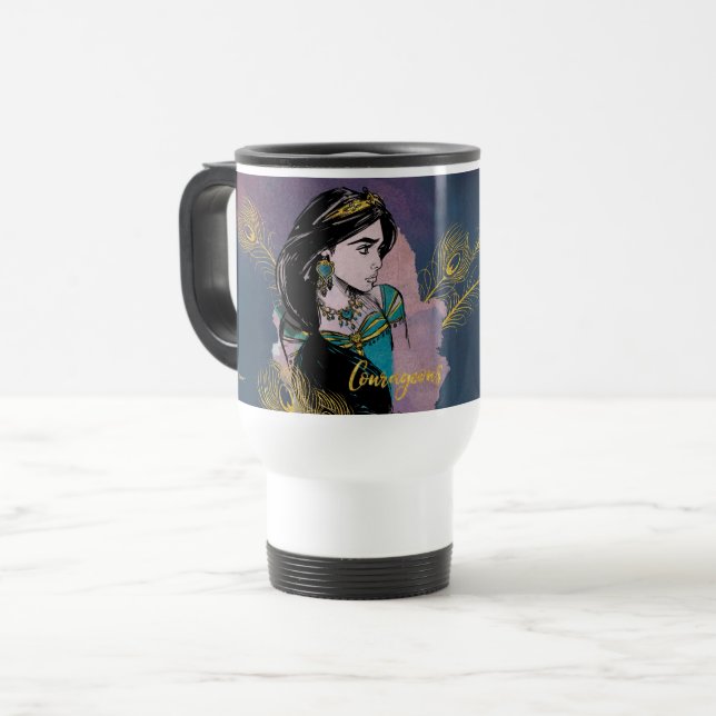 Aladdin | Courageous Jasmine Travel Mug (Front Left)