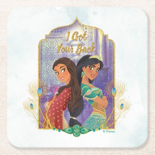 Aladdin  Dalia And Jasmine Square Paper Coaster