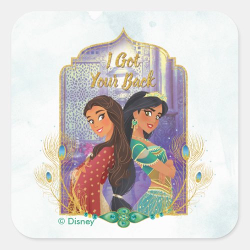 Aladdin  Dalia And Jasmine Square Sticker