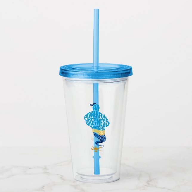 Aladdin | Genie - All Powerful Greatness Acrylic Tumbler (Front)