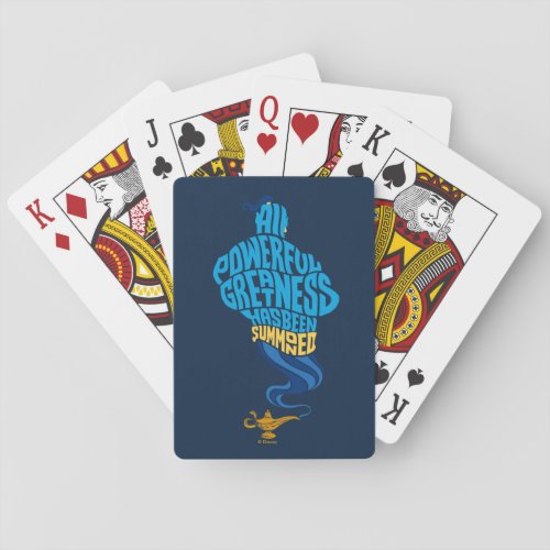 Aladdin  Genie _ All Powerful Greatness Playing Cards