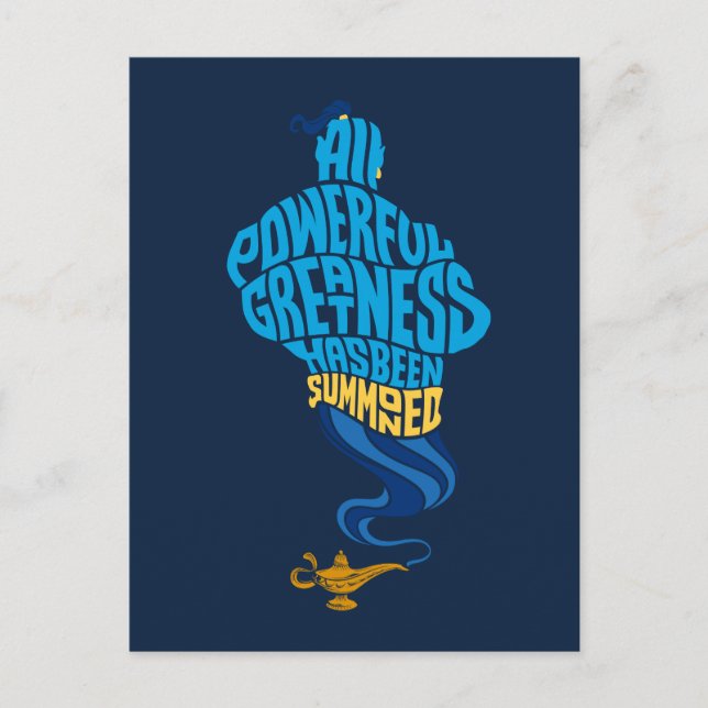 Aladdin | Genie - All Powerful Greatness Postcard (Front)