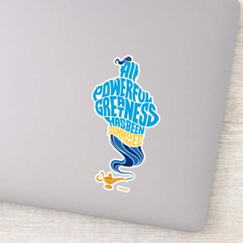 Aladdin  Genie _ All Powerful Greatness Sticker