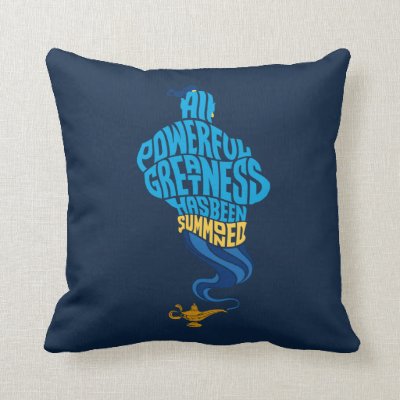 Aladdin | Genie - All Powerful Greatness Throw Pillow