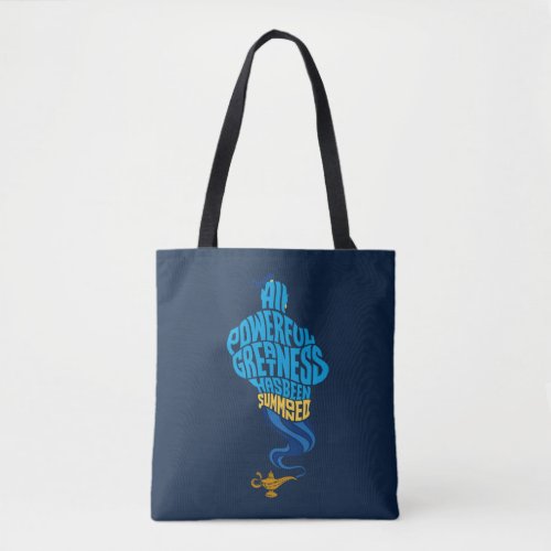 Aladdin  Genie _ All Powerful Greatness Tote Bag