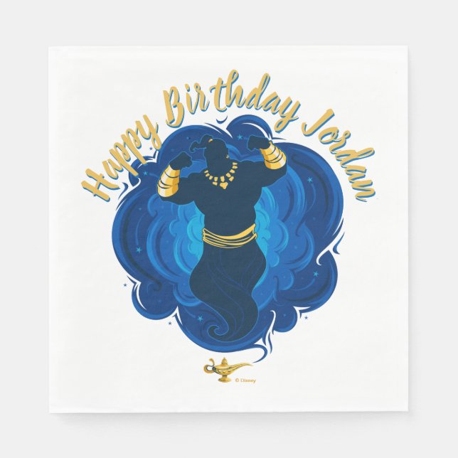 Aladdin | Genie Emerging From Lamp Napkins (Front)