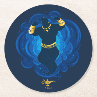 Aladdin | Genie Emerging From Lamp Round Paper Coaster
