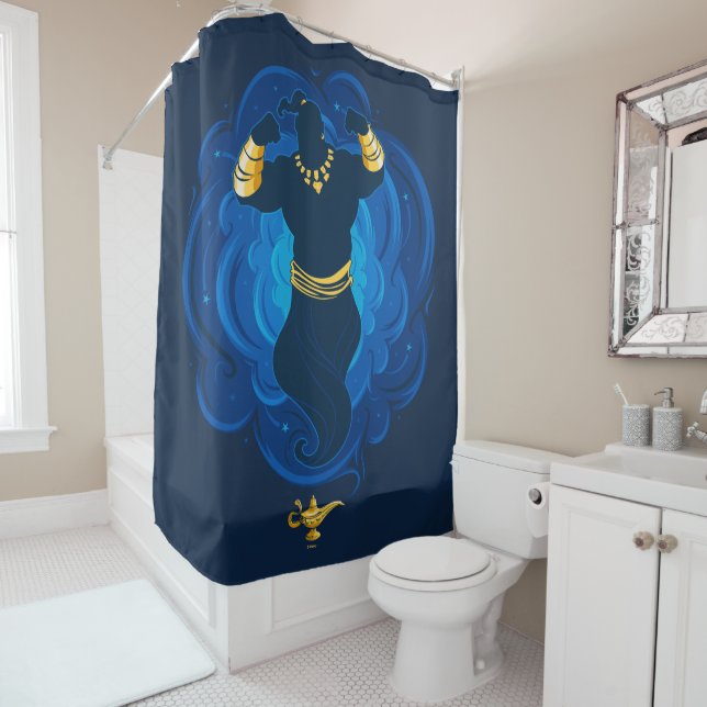 Aladdin | Genie Emerging From Lamp Shower Curtain (In Situ)