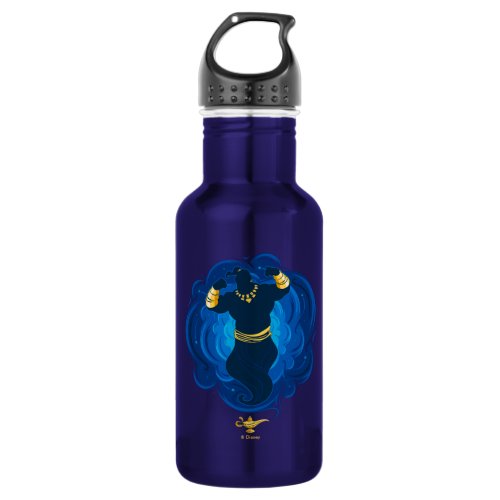 Aladdin  Genie Emerging From Lamp Stainless Steel Water Bottle