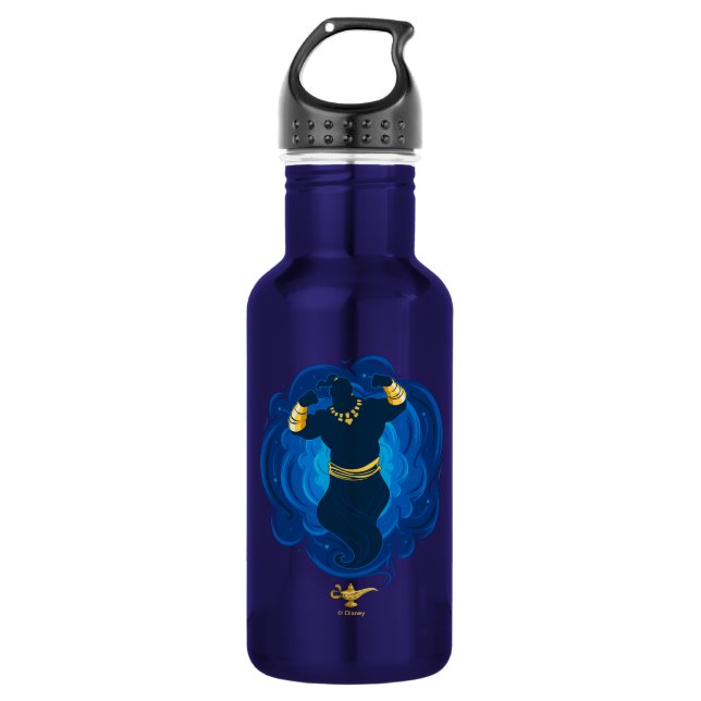 Aladdin | Genie Emerging From Lamp Stainless Steel Water Bottle (Front)