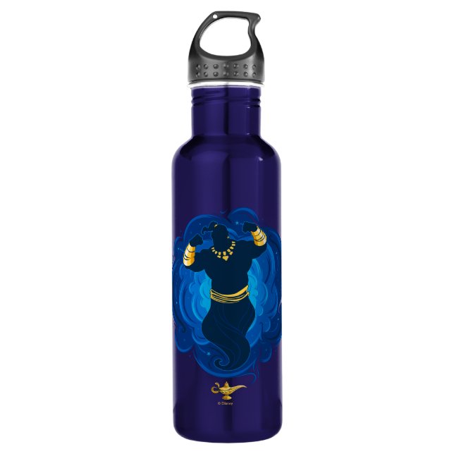 Aladdin | Genie Emerging From Lamp Stainless Steel Water Bottle (Front)