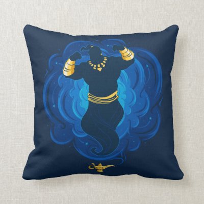Aladdin | Genie Emerging From Lamp Throw Pillow