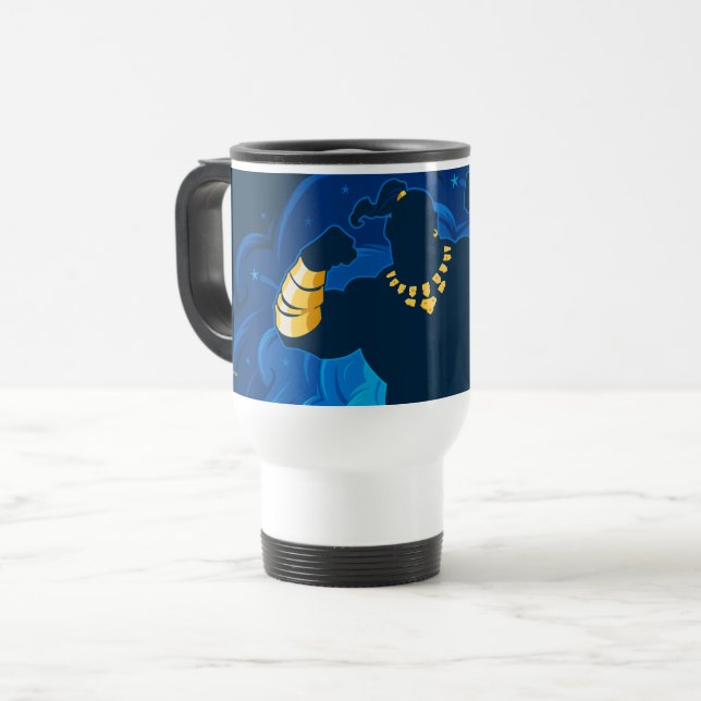 Aladdin | Genie Emerging From Lamp Travel Mug (Front Left)