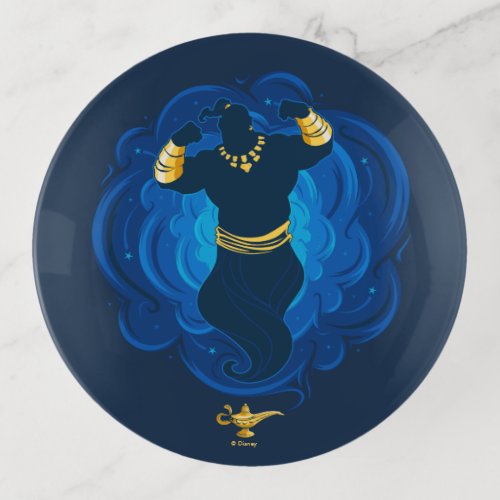 Aladdin  Genie Emerging From Lamp Trinket Tray