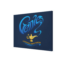 Alternative canvas print of Aladdin's Genie illustrated within a tiny, cozy living space
