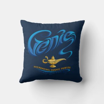 Aladdin | Genie… Itty-Bitty Living Space Throw Pillow | Zazzle