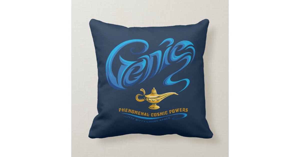 Aladdin | Genie… Itty-Bitty Living Space Throw Pillow | Zazzle.com