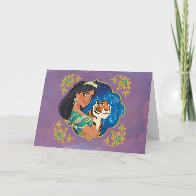 Aladdin | Jasmine And Raja Jewelled Graphic Card (Front)