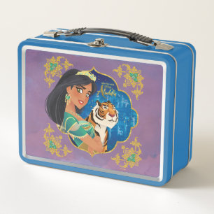 Aladdin Jasmine And Raja Jewelled Graphic Metal Lunch Box