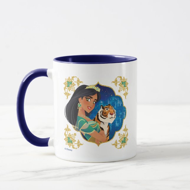 Aladdin | Jasmine And Raja Jewelled Graphic Mug (Left)