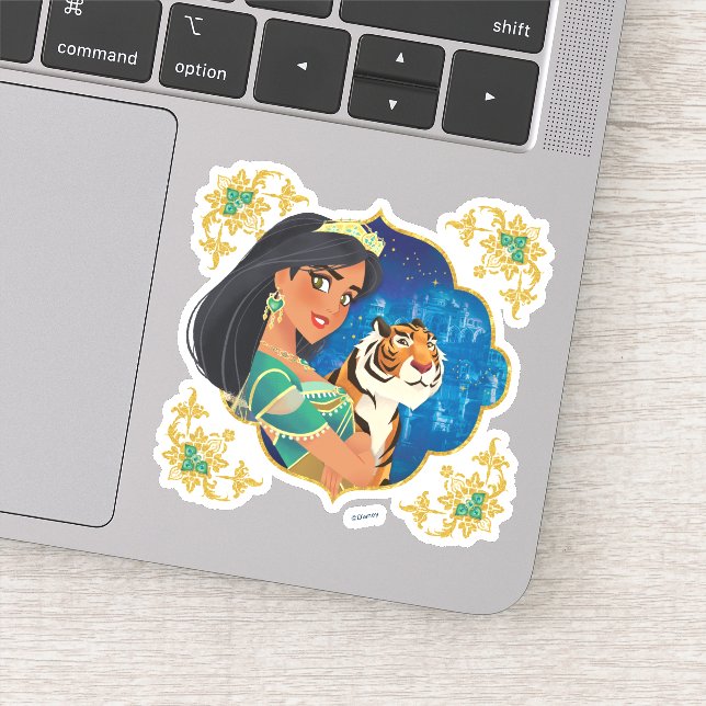 Aladdin | Jasmine And Raja Jewelled Graphic Sticker (Detail)