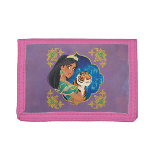 Aladdin   Jasmine And Raja Jewelled Graphic Trifold Wallet