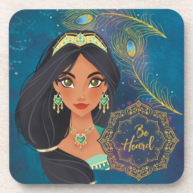 Aladdin | Jasmine "Be Heard" Beverage Coaster (Front)