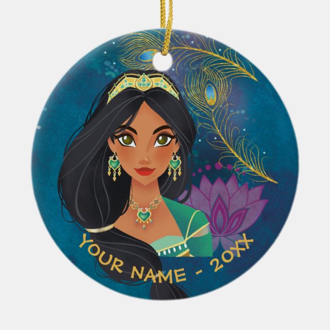 Aladdin | Jasmine "Be Heard" Ceramic Ornament (Front)