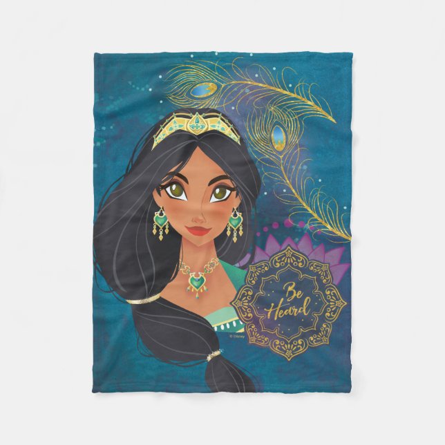 Aladdin | Jasmine "Be Heard" Fleece Blanket (Front)